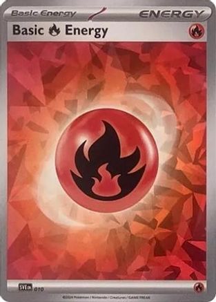Basic Fire Energy (010) (Cracked Ice Holo) [Scarlet & Violet: Stellar Crown] | Eastridge Sports Cards & Games