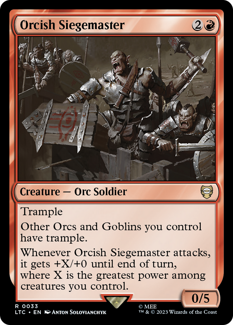 Orcish Siegemaster [The Lord of the Rings: Tales of Middle-Earth Commander] | Eastridge Sports Cards & Games