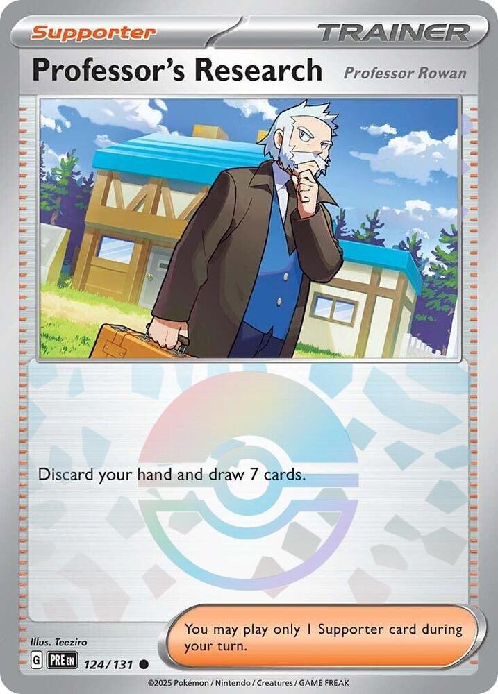 Professor's Research (124/131) [Professor Rowan] (Poke Ball Pattern) [Scarlet & Violet: Prismatic Evolutions] | Eastridge Sports Cards & Games