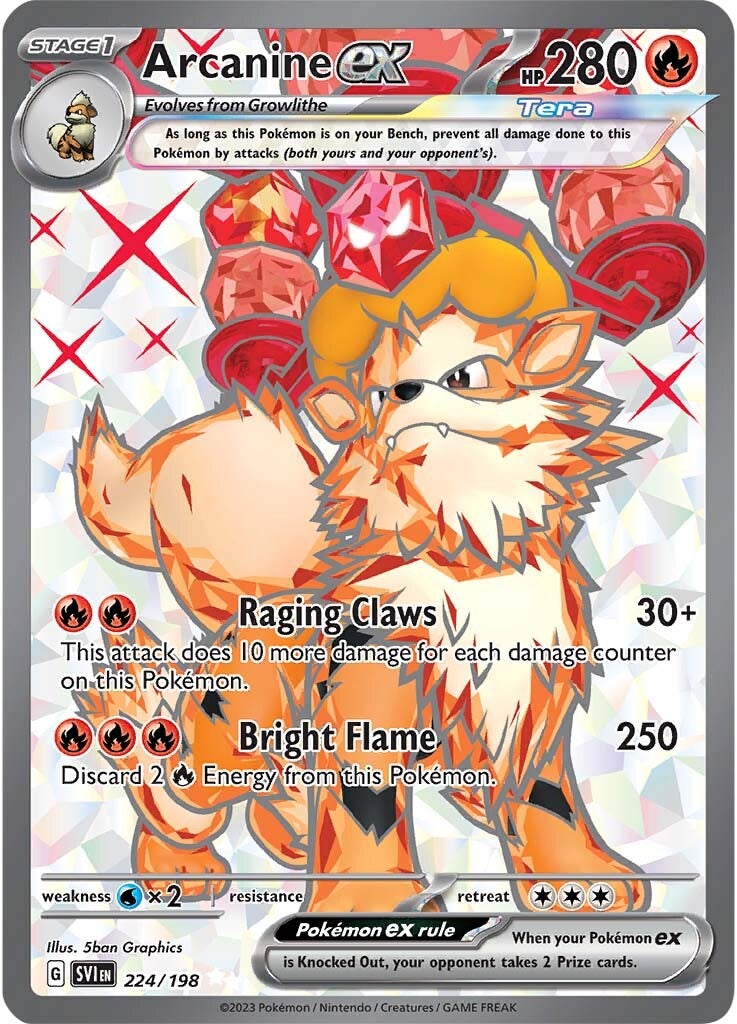 Arcanine ex (224/198) [Scarlet & Violet: Base Set] | Eastridge Sports Cards & Games