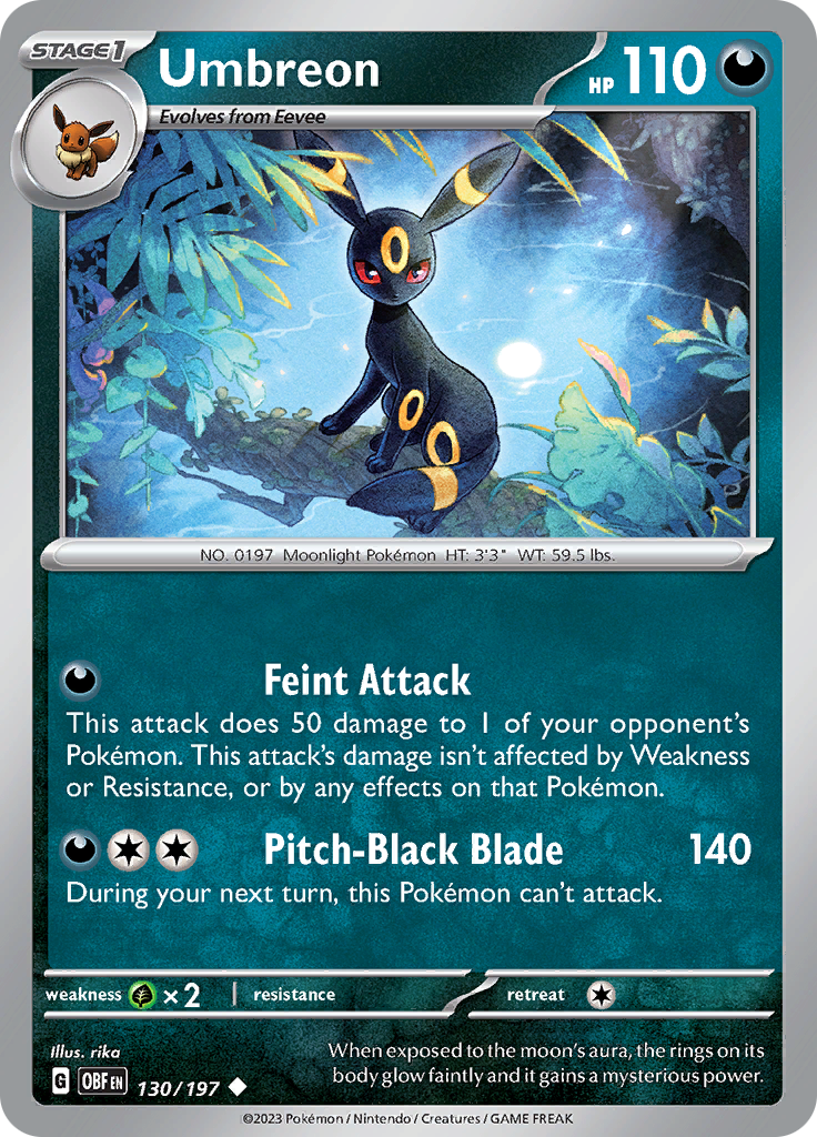 Umbreon (130/197) [Scarlet & Violet: Obsidian Flames] | Eastridge Sports Cards & Games