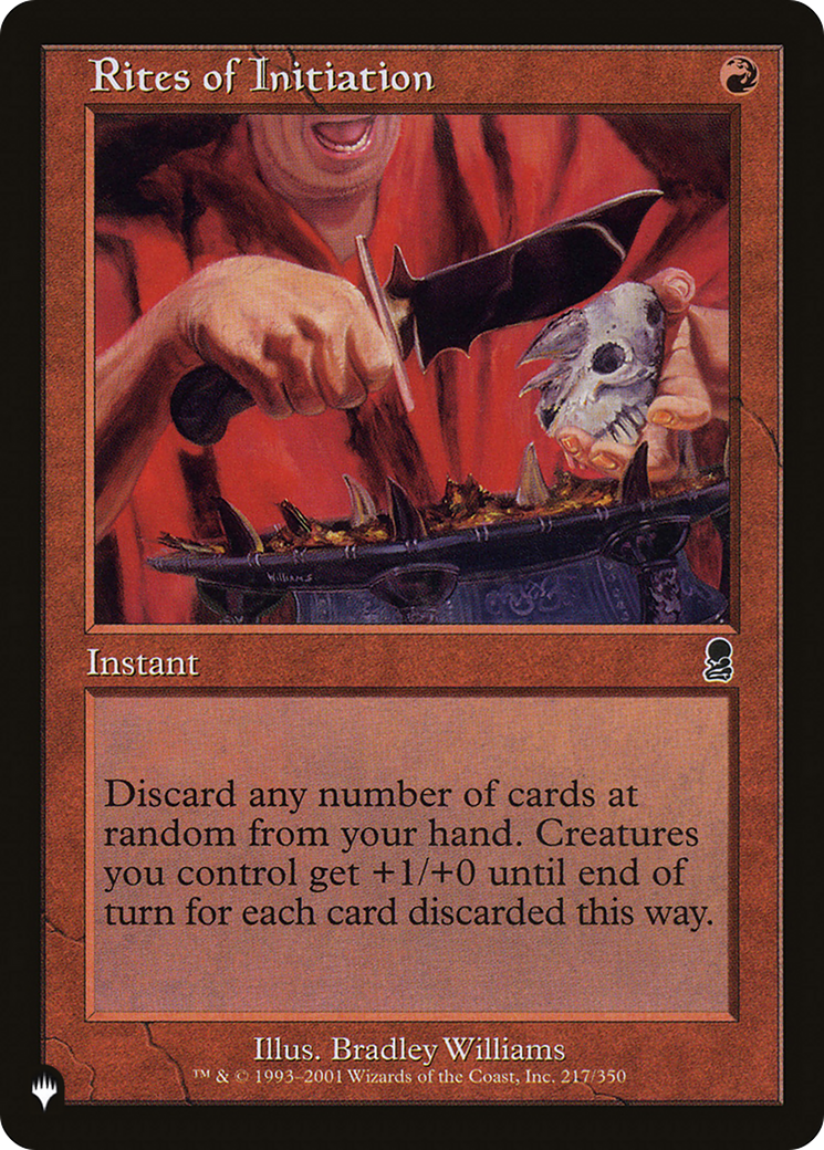 Rites of Initiation [The List] | Eastridge Sports Cards & Games