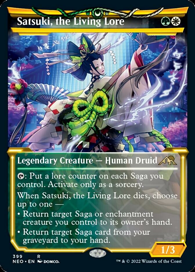 Satsuki, the Living Lore (Showcase Soft Glow) [Kamigawa: Neon Dynasty] | Eastridge Sports Cards & Games