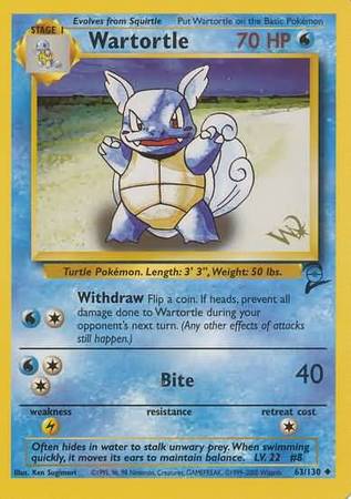 Wartortle (63/130) (W Stamped Promo) [Base Set 2] | Eastridge Sports Cards & Games