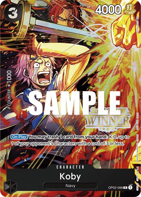 Koby (Offline Regional 2023) [Winner] [One Piece Promotion Cards] | Eastridge Sports Cards & Games