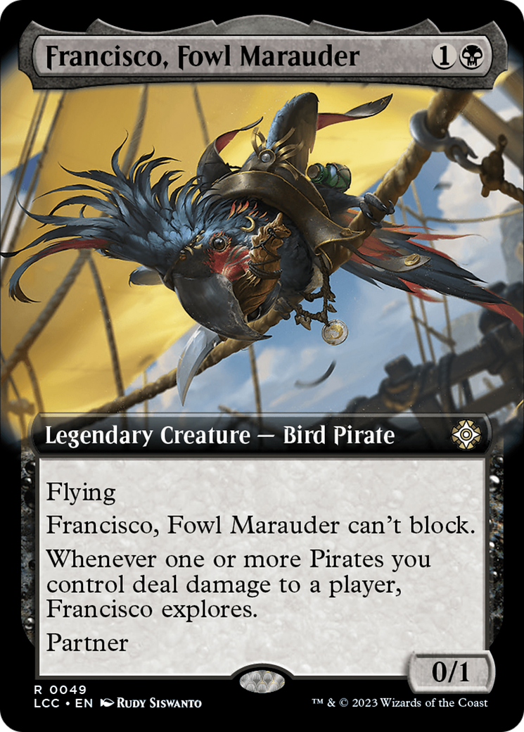 Francisco, Fowl Marauder (Extended Art) [The Lost Caverns of Ixalan Commander] | Eastridge Sports Cards & Games