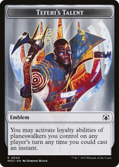 Elemental (02) // Teferi's Talent Emblem Double-Sided Token [March of the Machine Commander Tokens] | Eastridge Sports Cards & Games