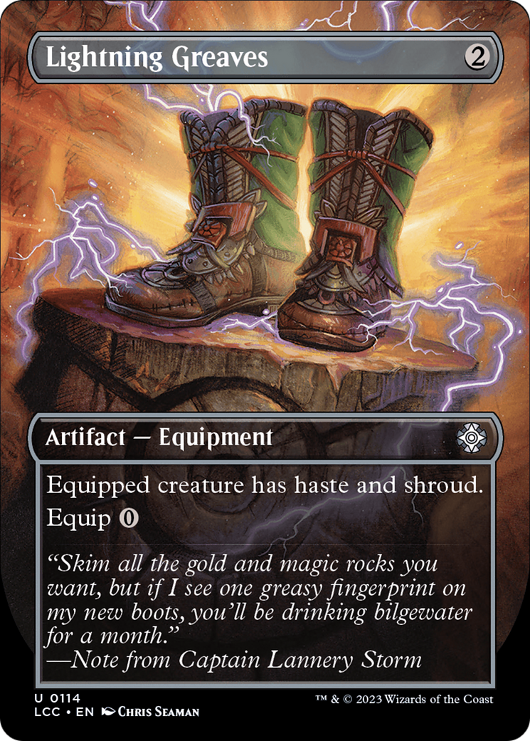 Lightning Greaves (Borderless) [The Lost Caverns of Ixalan Commander] | Eastridge Sports Cards & Games