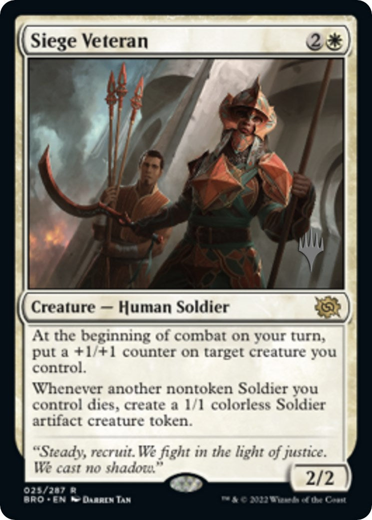 Siege Veteran (Promo Pack) [The Brothers' War Promos] | Eastridge Sports Cards & Games