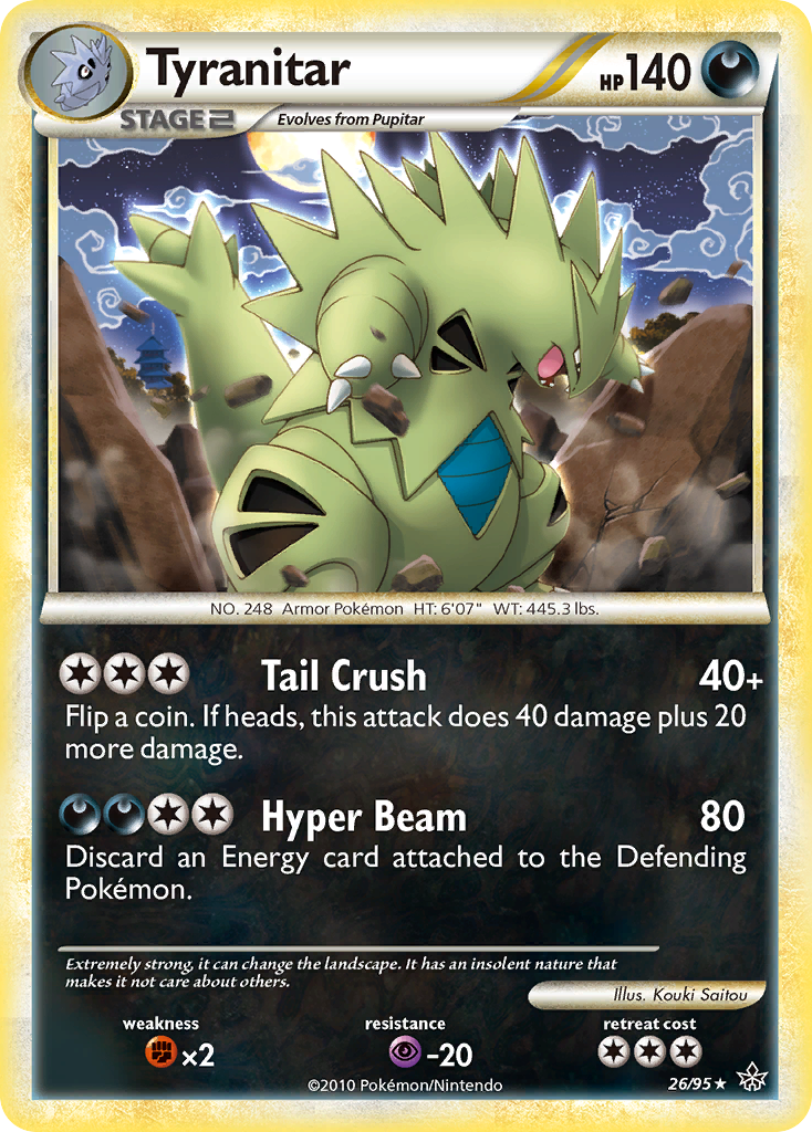 Tyranitar (26/95) [HeartGold & SoulSilver: Unleashed] | Eastridge Sports Cards & Games