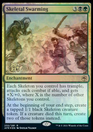 Skeletal Swarming [Dungeons & Dragons: Adventures in the Forgotten Realms Prerelease Promos] | Eastridge Sports Cards & Games