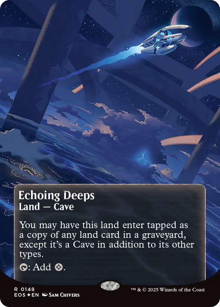Echoing Deeps (0148) (Borderless) (Galaxy Foil) [Edge of Eternities: Stellar Sights] | Eastridge Sports Cards & Games