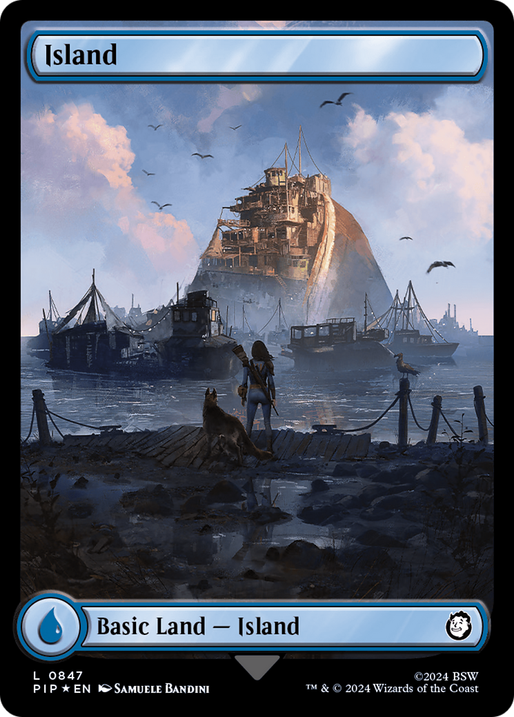 Island (0847) (Surge Foil) [Fallout] | Eastridge Sports Cards & Games