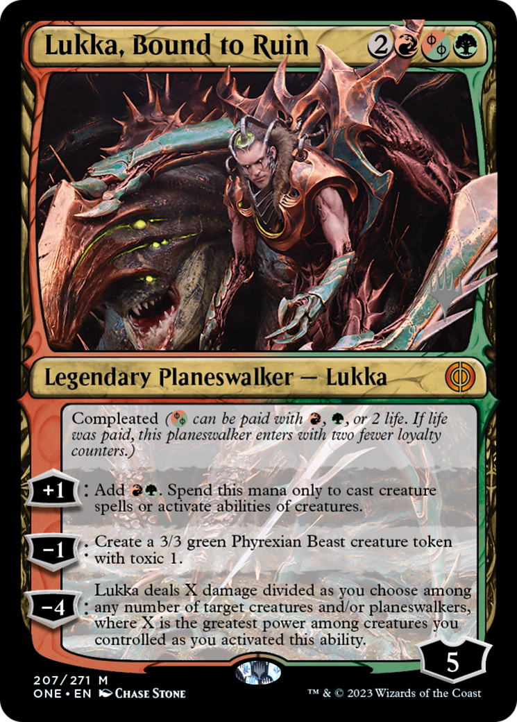 Lukka, Bound to Ruin (Promo Pack) [Phyrexia: All Will Be One Promos] | Eastridge Sports Cards & Games
