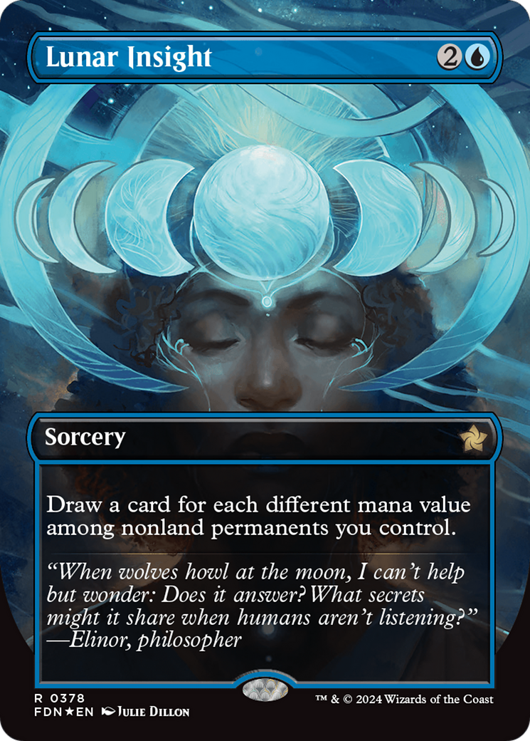 Lunar Insight (Borderless) (Mana Foil) [Foundations] | Eastridge Sports Cards & Games