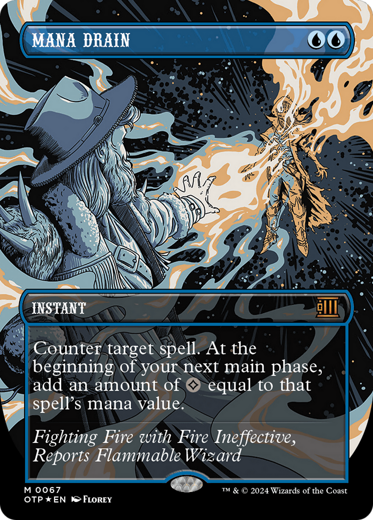 Mana Drain (Textured Foil) [Outlaws of Thunder Junction: Breaking News] | Eastridge Sports Cards & Games