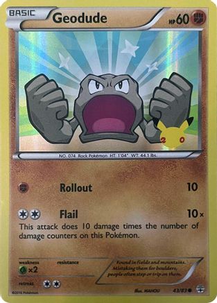 Geodude (Stamped) 043/083  - Holofoil Generations - Promo