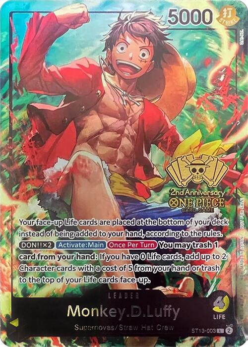 Monkey.D.Luffy (2nd Anniversary Tournament) [One Piece Promotion Cards] | Eastridge Sports Cards & Games