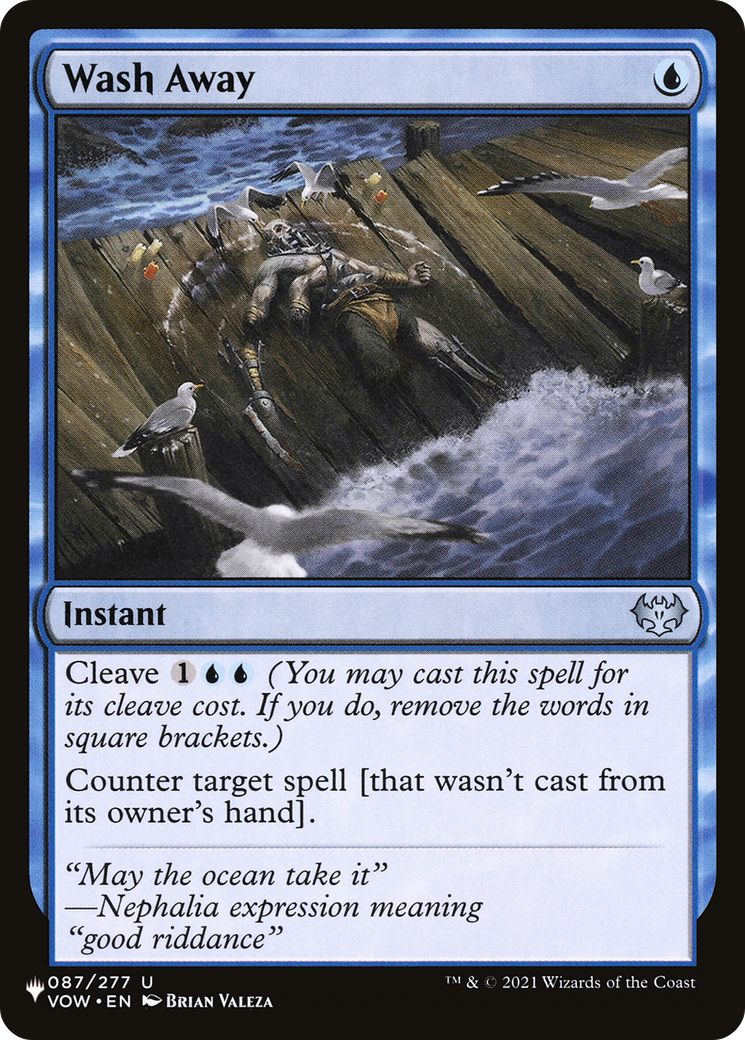 Wash Away [The List] | Eastridge Sports Cards & Games