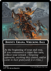 Bounty: Eriana, Wrecking Ball // Bounty Rules Double-Sided Token [Outlaws of Thunder Junction Commander Tokens] | Eastridge Sports Cards & Games