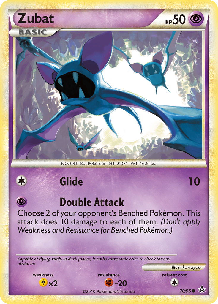 Zubat (70/95) [HeartGold & SoulSilver: Unleashed] | Eastridge Sports Cards & Games