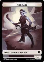 Wall // Kor Ally Double-Sided Token [Commander Masters Tokens] | Eastridge Sports Cards & Games