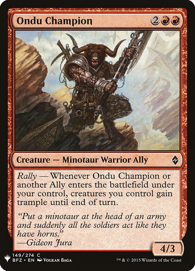 Ondu Champion [Mystery Booster] | Eastridge Sports Cards & Games