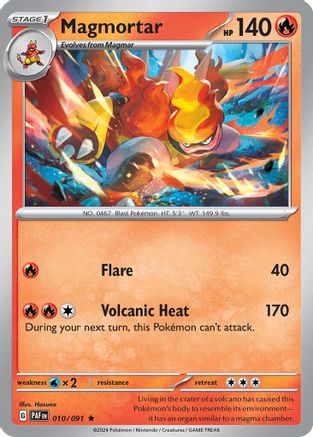Magmortar (Paldean Fates) 010/091  Deck Exclusives - Rare