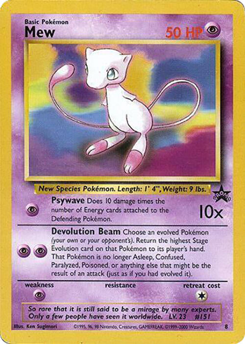 Mew (8) (Glossy Finish) [Wizards of the Coast: Black Star Promos] | Eastridge Sports Cards & Games