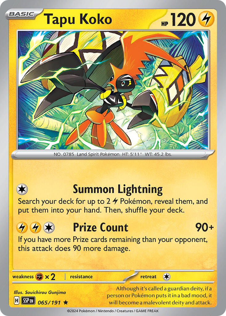 Tapu Koko (065/191) (Theme Deck Exclusive) [Scarlet & Violet: Surging Sparks] | Eastridge Sports Cards & Games