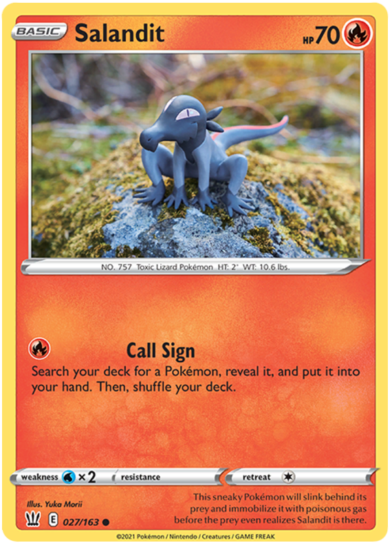 Salandit (027/163) [Sword & Shield: Battle Styles] | Eastridge Sports Cards & Games