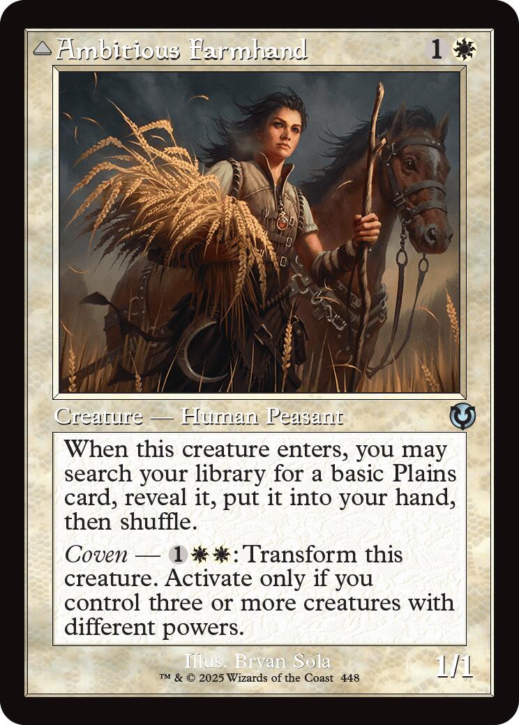 Ambitious Farmhand // Seasoned Cathar (Retro Frame) [Innistrad Remastered] | Eastridge Sports Cards & Games