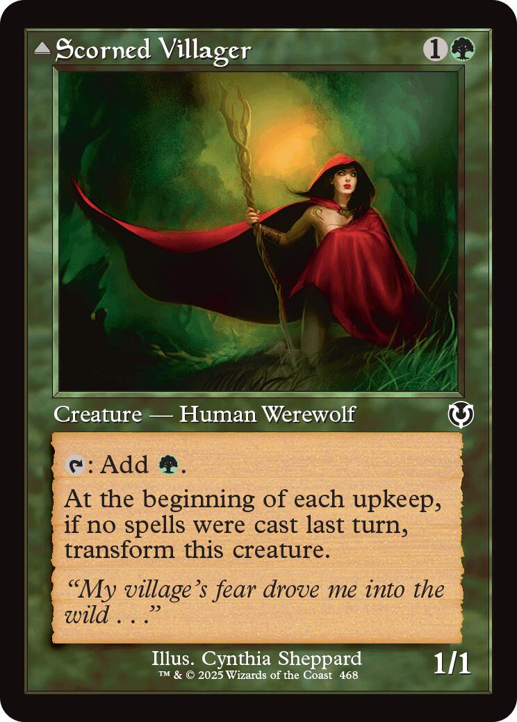 Scorned Villager // Scrounged Scythe (Retro Frame) [Innistrad Remastered] | Eastridge Sports Cards & Games