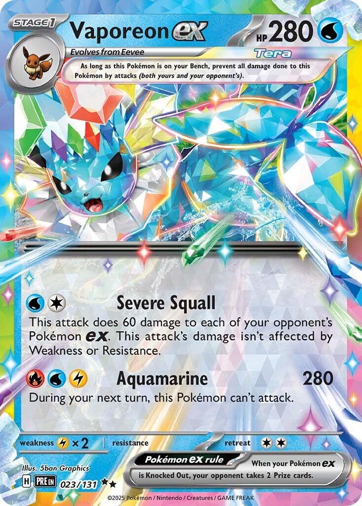 Vaporeon ex (023/131) [Scarlet & Violet: Prismatic Evolutions] | Eastridge Sports Cards & Games