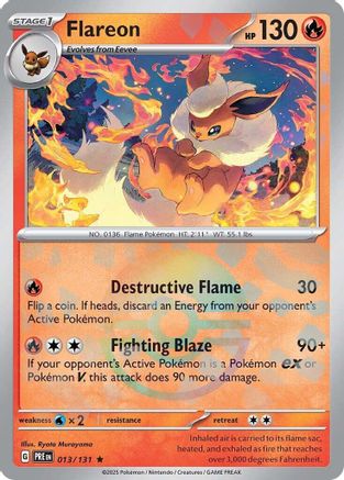 Flareon (013/131) (Poke Ball Pattern) [Scarlet & Violet: Prismatic Evolutions] | Eastridge Sports Cards & Games