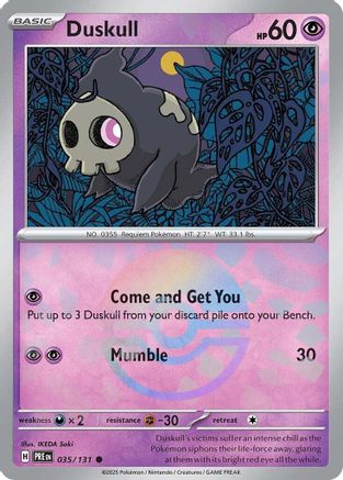 Duskull (035/131) (Poke Ball Pattern) [Scarlet & Violet: Prismatic Evolutions] | Eastridge Sports Cards & Games