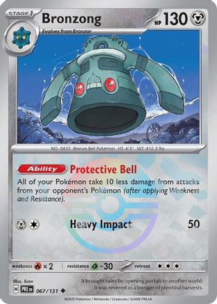 Bronzong (067/131) (Poke Ball Pattern) [Scarlet & Violet: Prismatic Evolutions] | Eastridge Sports Cards & Games