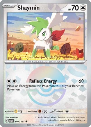 Shaymin (087/131) (Poke Ball Pattern) [Scarlet & Violet: Prismatic Evolutions] | Eastridge Sports Cards & Games