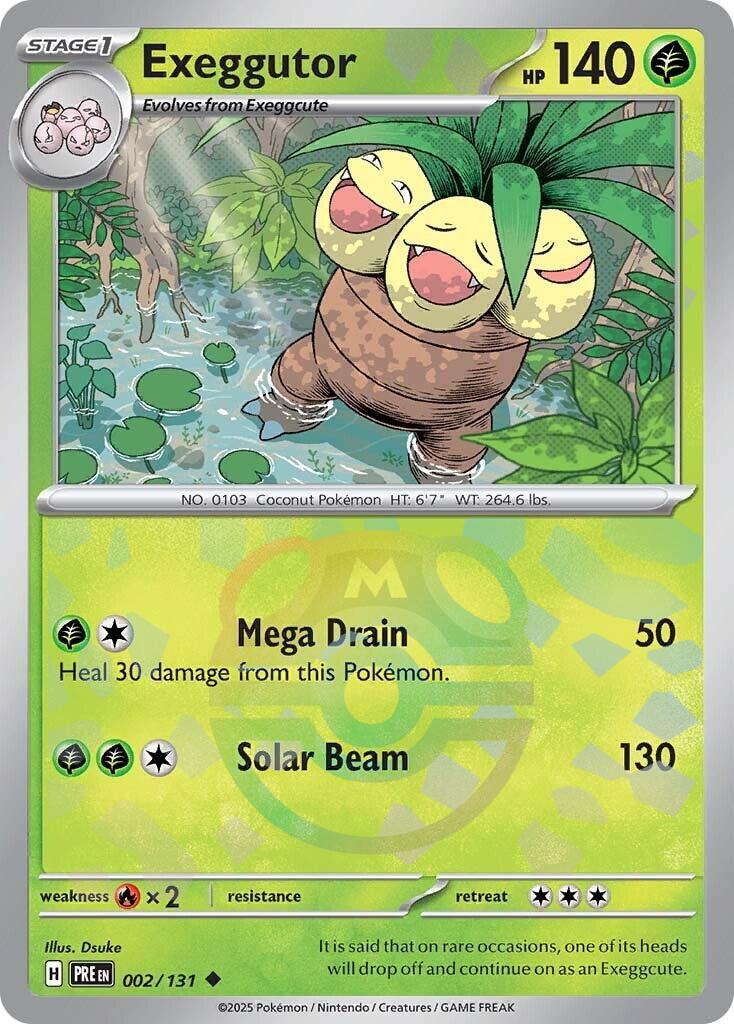 Exeggutor (002/131) (Master Ball Pattern) [Scarlet & Violet: Prismatic Evolutions] | Eastridge Sports Cards & Games