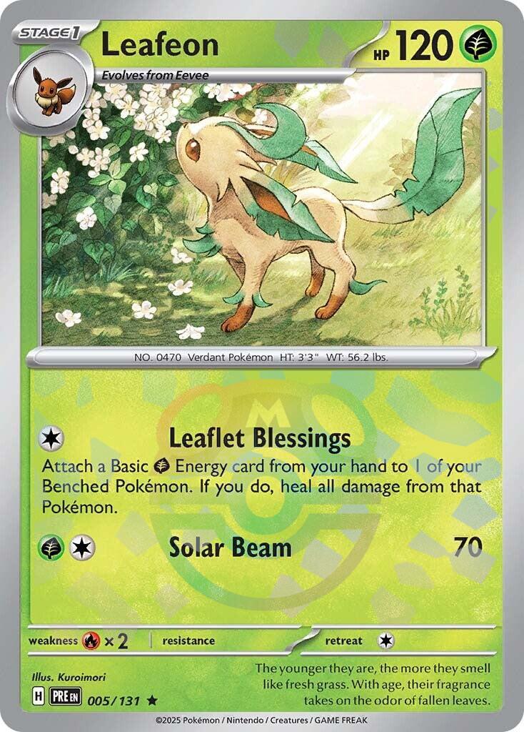 Leafeon (005/131) (Master Ball Pattern) [Scarlet & Violet: Prismatic Evolutions] | Eastridge Sports Cards & Games