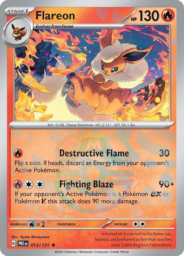 Flareon (013/131) (Master Ball Pattern) [Scarlet & Violet: Prismatic Evolutions] | Eastridge Sports Cards & Games