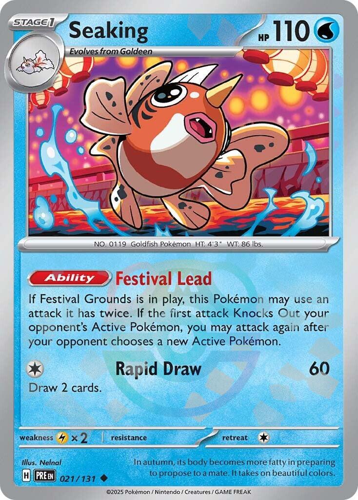 Seaking (021/131) (Master Ball Pattern) [Scarlet & Violet: Prismatic Evolutions] | Eastridge Sports Cards & Games