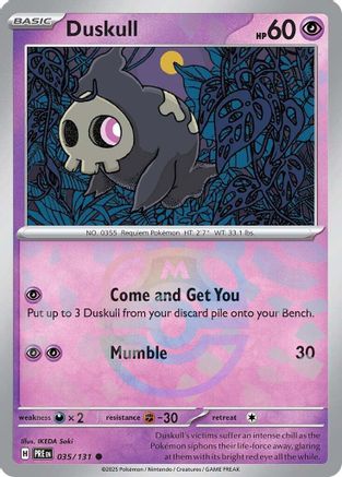 Duskull (035/131) (Master Ball Pattern) [Scarlet & Violet: Prismatic Evolutions] | Eastridge Sports Cards & Games