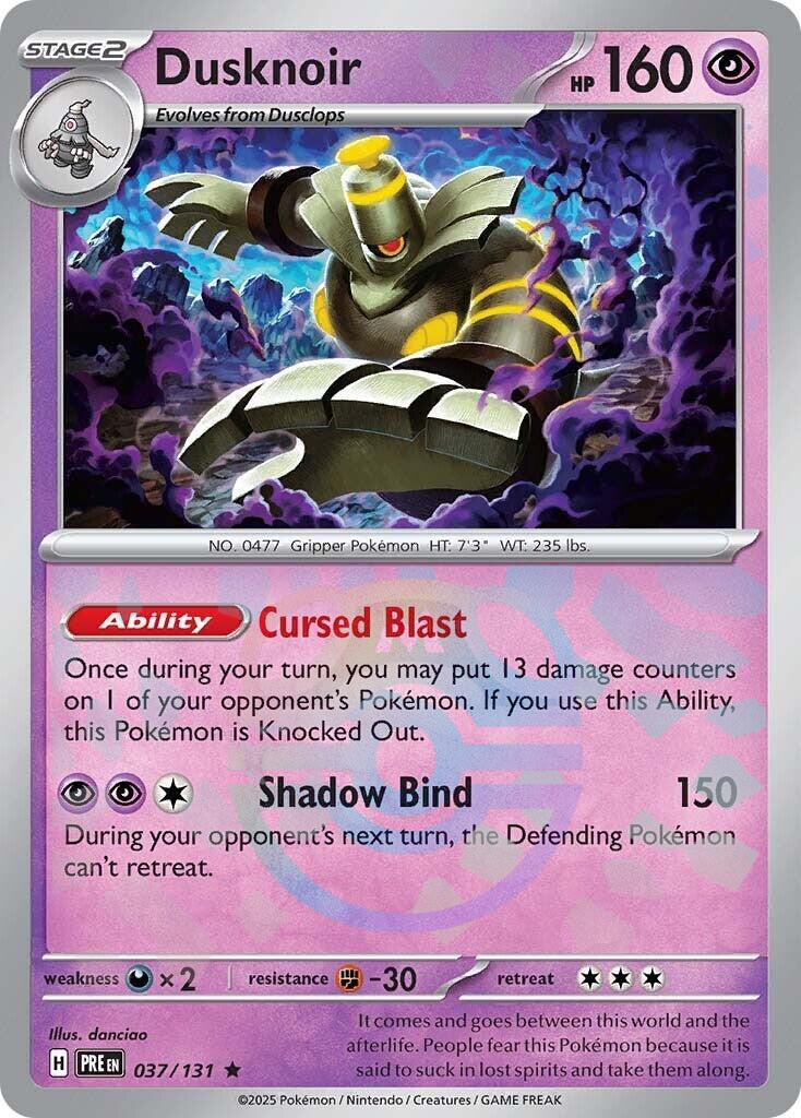 Dusknoir (037/131) (Master Ball Pattern) [Scarlet & Violet: Prismatic Evolutions] | Eastridge Sports Cards & Games