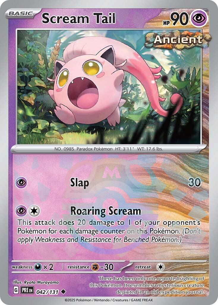 Scream Tail (042/131) (Master Ball Pattern) [Scarlet & Violet: Prismatic Evolutions] | Eastridge Sports Cards & Games