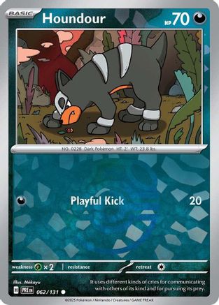 Houndour (062/131) (Master Ball Pattern) [Scarlet & Violet: Prismatic Evolutions] | Eastridge Sports Cards & Games