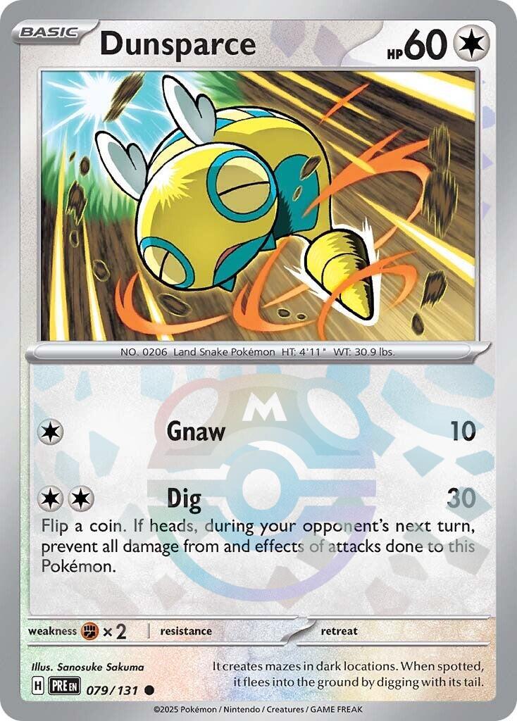 Dunsparce (079/131) (Master Ball Pattern) [Scarlet & Violet: Prismatic Evolutions] | Eastridge Sports Cards & Games