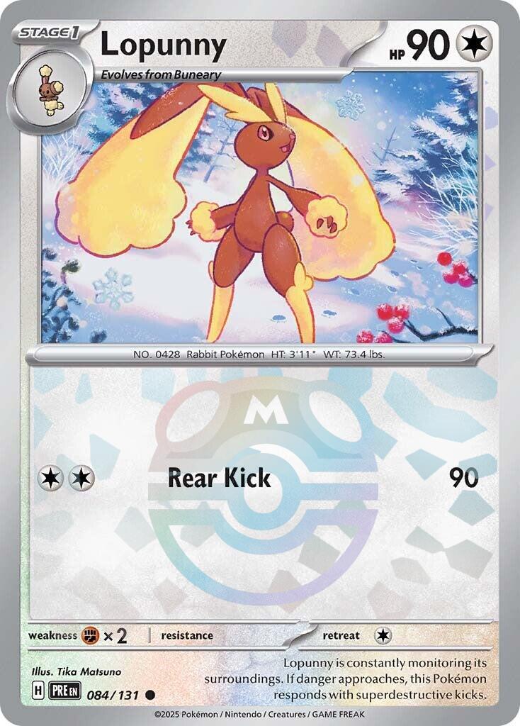 Lopunny (084/131) (Master Ball Pattern) [Scarlet & Violet: Prismatic Evolutions] | Eastridge Sports Cards & Games