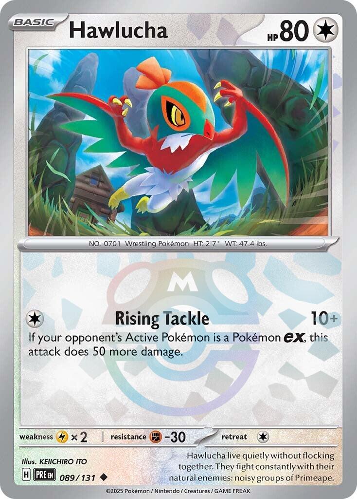 Hawlucha (089/131) (Master Ball Pattern) [Scarlet & Violet: Prismatic Evolutions] | Eastridge Sports Cards & Games