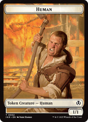 Spirit // Human (0002) Double-Sided Token [Innistrad Remastered Tokens] | Eastridge Sports Cards & Games